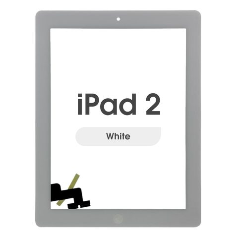 Cristal táctil con digitalizador y botón de inicio Aftermarket para iPad 2, White — imagen 1