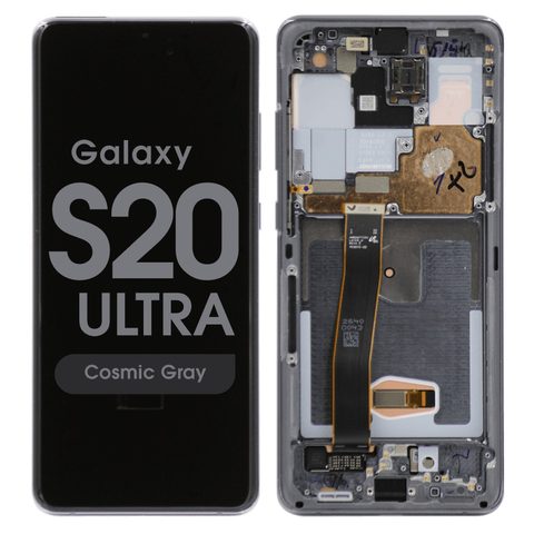 Pantalla Soft OLED con táctil + marco Aftermarket para Galaxy S20 Ultra (G988), Cosmic Gray — imagen 1