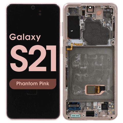 Pantalla Soft OLED con táctil + marco Aftermarket para Galaxy S21 (G991), Must Transfer Antenna for Verizon / Phantom Pink — imagen 1