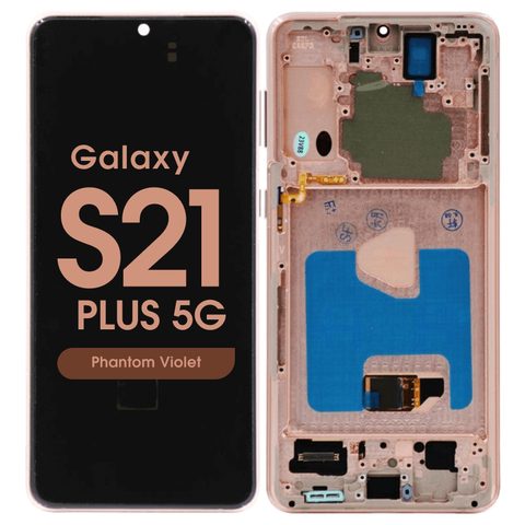 Pantalla Soft OLED con táctil + marco Aftermarket para Galaxy S21 Plus 5G (G996), Must Transfer Antenna for Verizon / Phantom Violet / Pink / Gold — imagen 1