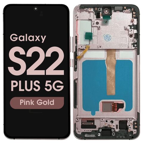 Pantalla Soft OLED con táctil + marco Aftermarket para Galaxy S22 Plus 5G (S906), Pink Gold — imagen 1