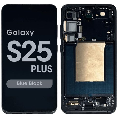 Pantalla Soft OLED con táctil + marco Aftermarket para Galaxy S25 Plus (S936), Versión US / Internacional, Blue Black — imagen 1