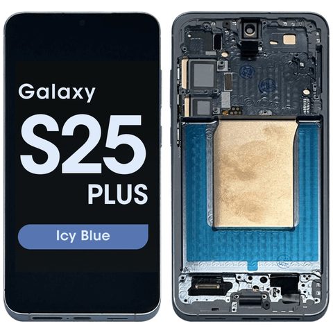 Pantalla Soft OLED con táctil + marco Aftermarket para Galaxy S25 Plus (S936), Versión US / Internacional, Icy Blue — imagen 1