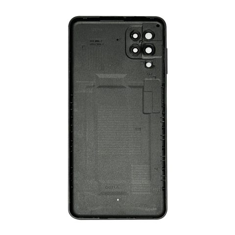 Carcasa trasera con adhesivo y lente de cámara para Galaxy A12, A125 / 2020 / Black — imagen 2