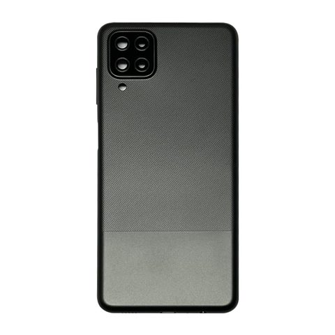 Carcasa trasera con adhesivo y lente de cámara para Galaxy A12, A125 / 2020 / Black — imagen 1
