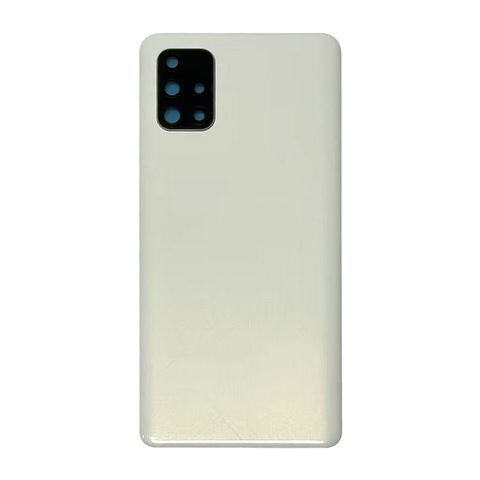 Carcasa trasera con adhesivo y lente de cámara para Galaxy A71, A715 / 2020 / Prism Crush Silver — imagen 1