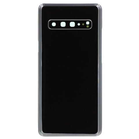 Carcasa trasera con adhesivo y lente de cámara para Galaxy S10 5G (G977), Prism Black — imagen 1