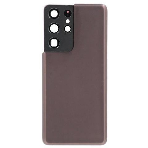 Carcasa trasera con adhesivo y lente de cámara para Galaxy S21 Ultra 5G (G998), Phantom Brown — imagen 1