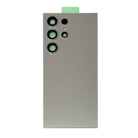 Carcasa trasera con adhesivo y lente de cámara para Galaxy S24 Ultra (S928), Titanium Gray — imagen 1