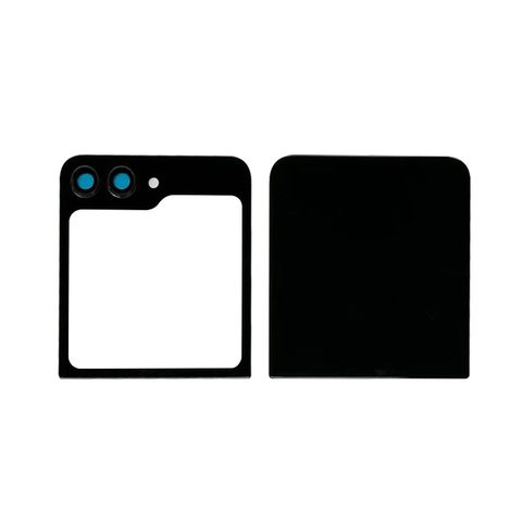 Carcasa trasera con adhesivo y lente de cámara para Galaxy Z Flip 5 5G (F731), Graphite — imagen 1