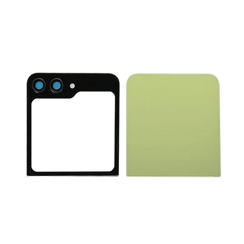 Carcasa trasera con adhesivo y lente de cámara para Galaxy Z Flip 5 5G (F731), Yellow — imagen 1
