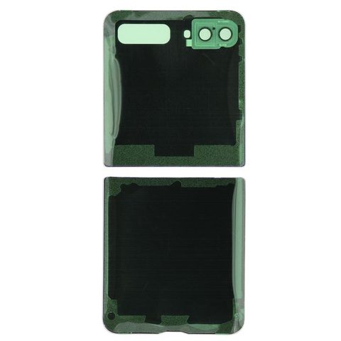 Carcasa trasera con adhesivo y lente de cámara para Galaxy Z Flip 5G (F707), Mystic Gray — imagen 2
