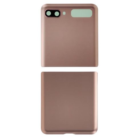 Carcasa trasera con adhesivo y lente de cámara para Galaxy Z Flip 5G (F707), Mystic Bronze — imagen 1