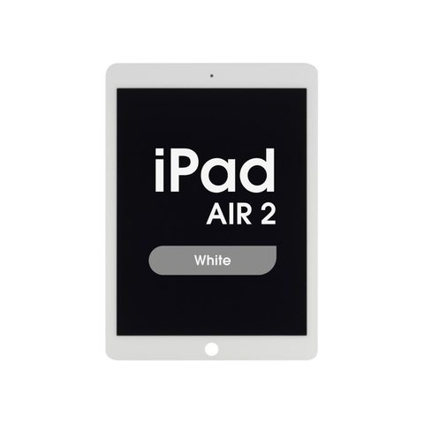 Conjunto completo de pantalla LCD con cristal táctil FX5 Fused para iPad Air 2, White — imagen 1