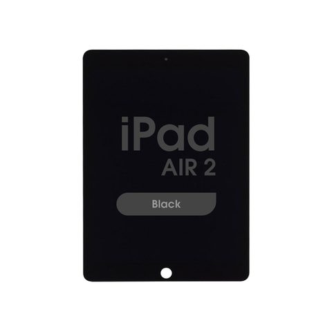 Conjunto completo de pantalla LCD con cristal táctil FX5 Fused para iPad Air 2, Black — imagen 1