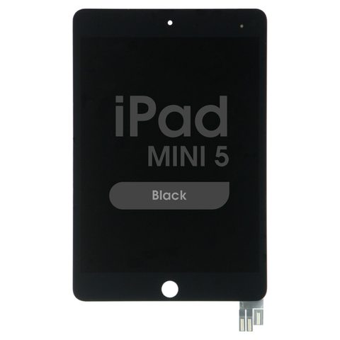 Conjunto completo de pantalla LCD con cristal táctil y flex de reposo / despertar preinstalado FX5 Fused para iPad Mini 5, Black — imagen 1