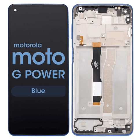 Pantalla LCD con táctil + marco Genuine para Moto G Power (XT2117), Blue — imagen 1