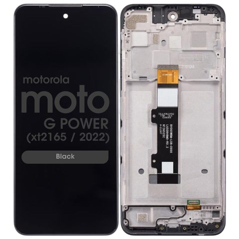Pantalla LCD con táctil + marco Genuine para Moto G Power (XT2165), Black — imagen 1