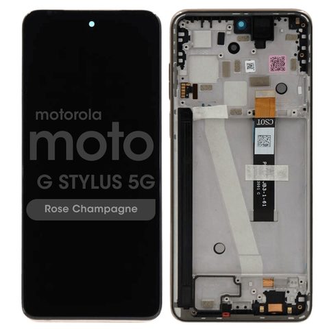 Pantalla LCD con táctil + marco Genuine para Moto G Stylus 5G 2023 (XT2315-5), Rose Champagne — imagen 1