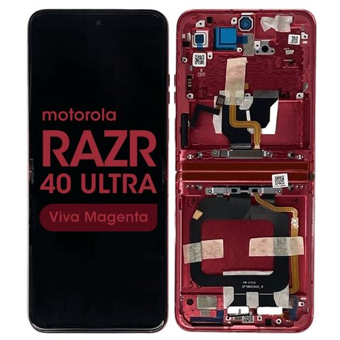 Pantalla OLED con táctil + marco Genuine para Moto Razr 40 Ultra (XT2321), Viva Magenta — imagen 1