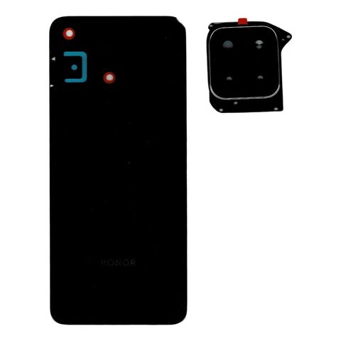 Tapa trasera con lente de cámara para Honor X8 5G, Negro
