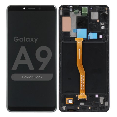 Pantalla LCD con táctil + marco para Galaxy A9 (A920), Caviar Black — imagen 1