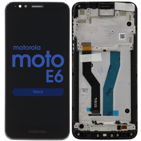 Pantalla LCD con táctil + marco para Moto E6 (XT2005), Navy — imagen 1