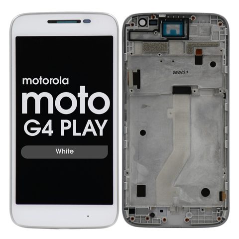 Pantalla LCD con táctil + marco para Moto G4 Play (XT1609), White — imagen 1