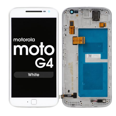 Pantalla LCD con táctil + marco para Moto G4 (XT1625), White — imagen 1
