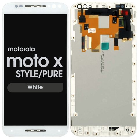 Pantalla LCD con táctil + marco para Moto X Style / Pure, White — imagen 1