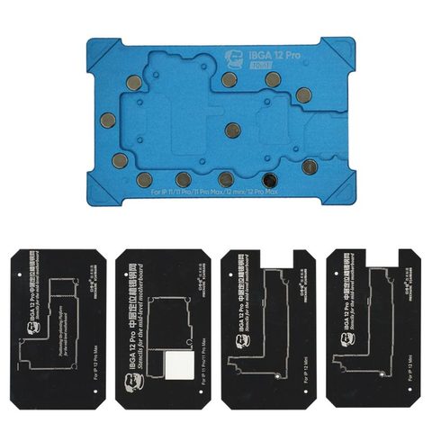 Plataforma con caja para placa base Mechanic con posicionamiento de placas pequeñas para iPhone X / XS / XS Max / 11 / 11 Pro / 11 Pro Max / 12 / 12 Mini / 12 Pro / 12 Pro Max — imagen 1