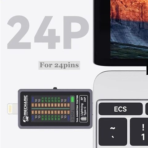 Probador de inserción para puerto USB-C / Lightning T824 Mechanic — imagen 5