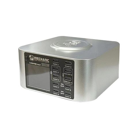 Estación de carga rápida multipuerto con pantalla digital X-Power Max Mechanic con QC 3.0 cargador rápido / cargador inalámbrico (300W) (de 10 puertos) — imagen 2