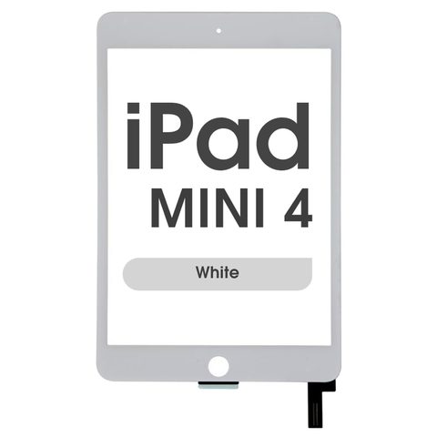 Cristal táctil con digitalizador OCA Master para iPad Mini 4, White — imagen 1