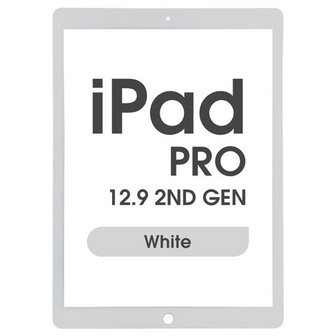 Cristal táctil con digitalizador OCA Master para iPad Pro 12.9 2nd Gen, White — imagen 1