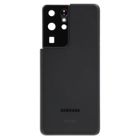 Carcasa trasera con lente de cámara OEM Pull para Galaxy S21 Ultra 5G (G998), Phantom Black — imagen 1