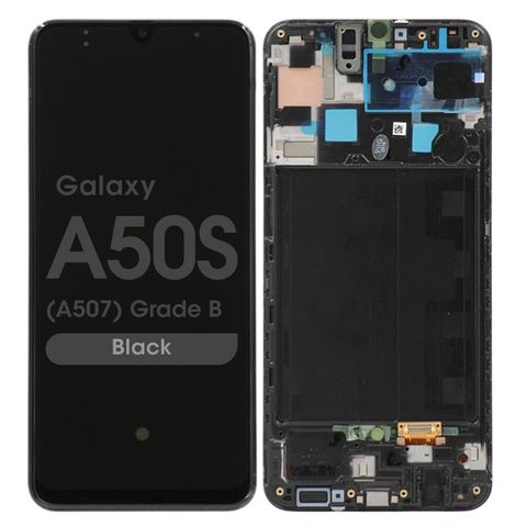 Pantalla LCD con táctil + marco OEM Pull para Galaxy A50s (A507), Grado B, Black — imagen 1