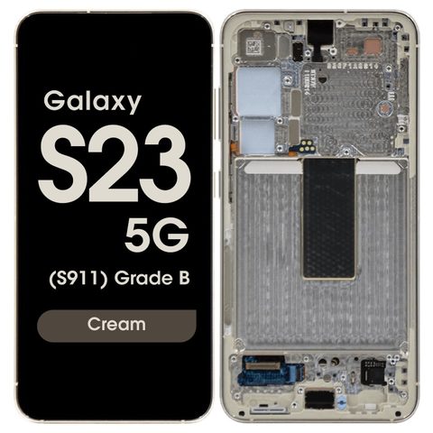 Pantalla OLED con táctil + marco OEM Pull para Galaxy S23 5G (S911), Grado B, Cream — imagen 1
