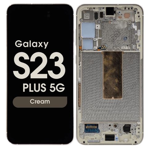 Pantalla OLED con táctil + marco OEM Pull para Galaxy S23 Plus 5G (S916), Grado C, Cream — imagen 1