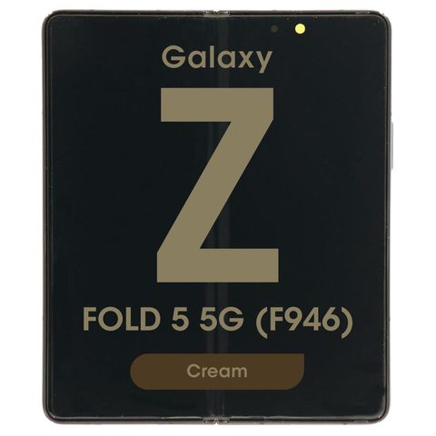 Pantalla OLED con táctil + marco OEM Pull para Galaxy Z Fold 5 5G (F946), Grado C, Cream — imagen 1