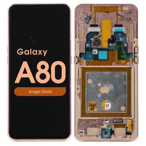 Pantalla OLED con táctil + marco para Galaxy A80 (A805), Angel Gold — imagen 1