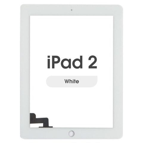 Cristal táctil con digitalizador Premium para iPad 2, White — imagen 1