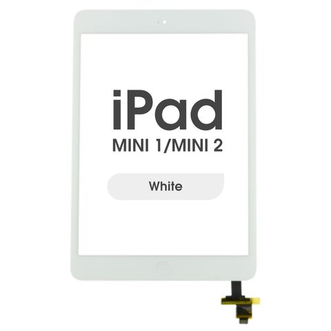 Cristal táctil con digitalizador y botón de inicio Premium para iPad Mini 1 / iPad Mini 2, White — imagen 1