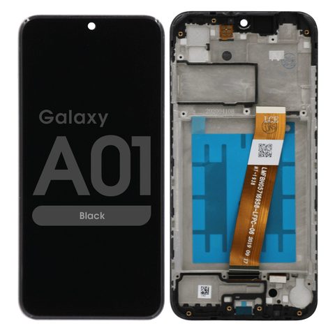 Pantalla LCD con táctil + marco Premium para Galaxy A01 (A015), Versión US, Narrow Connector / USB-C / Black — imagen 1