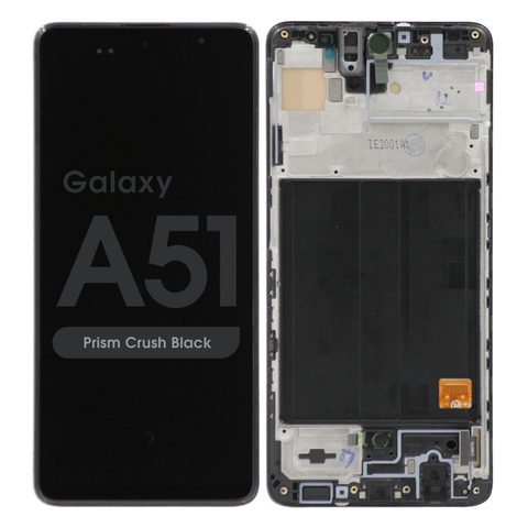 Pantalla LCD con táctil + marco Premium para Galaxy A51 (A515), Prism Crush Black — imagen 1