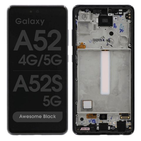 Pantalla OLED con táctil + marco Premium para Galaxy A52 4G / A52 5G / A52s 5G, A525 / 2021 / A526 / 2021 / A528 / 2021 / Awesome Black — imagen 1