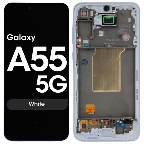 Pantalla OLED con táctil + marco Premium para Galaxy A55 5G, A556 / 2024 / White — imagen 1