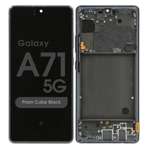 Pantalla OLED con táctil + marco Premium para Galaxy A71 5G (A716), Non Verizon Version / Prism Cube Black — imagen 1