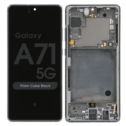 Pantalla OLED con táctil + marco Premium para Galaxy A71 5G (A716V), Verizon 5G UW, Prism Cube Black — imagen 1