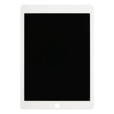 Conjunto completo de pantalla LCD con cristal táctil y flex de reposo / despertar preinstalado Premium Refurbished para iPad Air 2, White — imagen 2